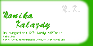 monika kalazdy business card